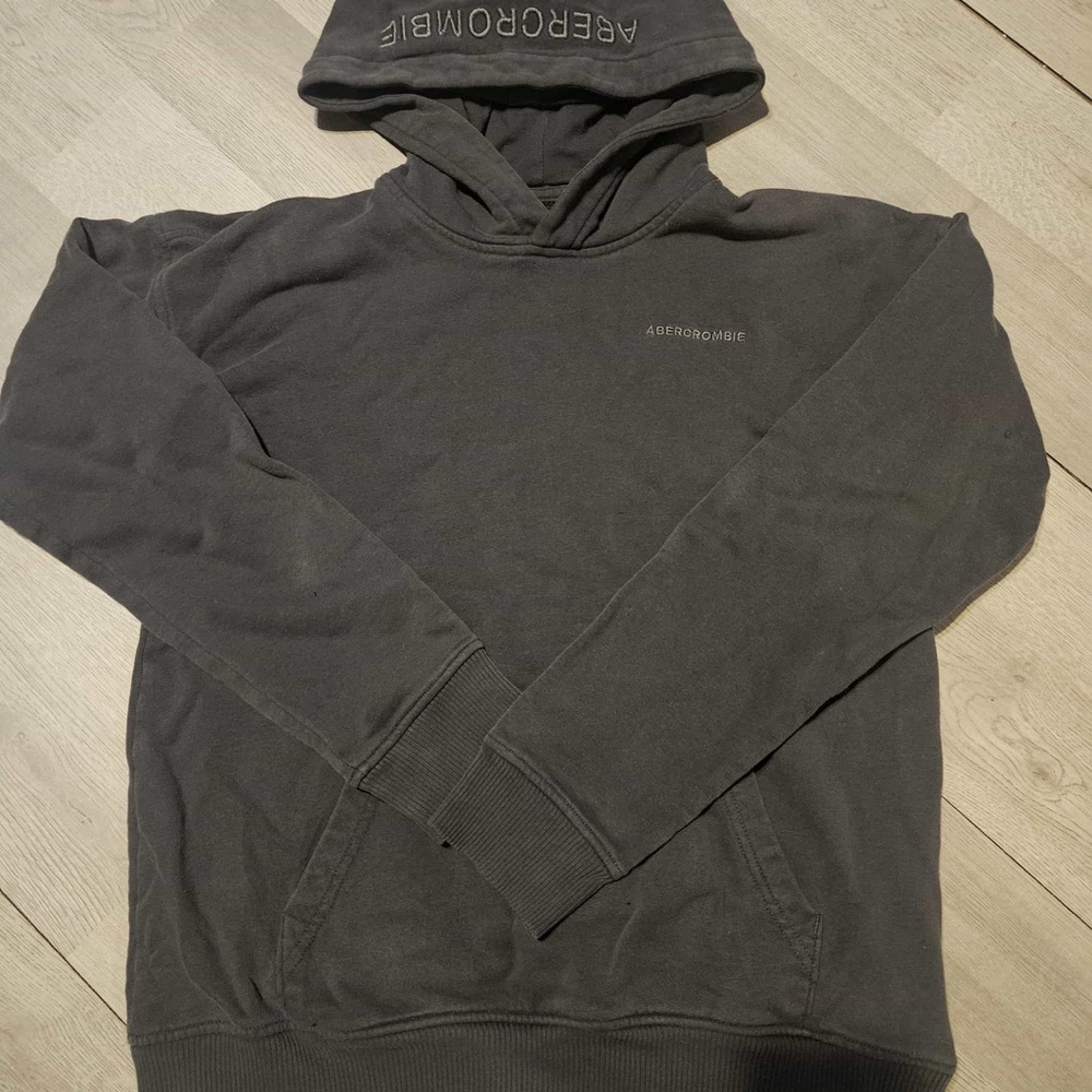 Abercrombie & Fitch Men's Charcoal Hoodie